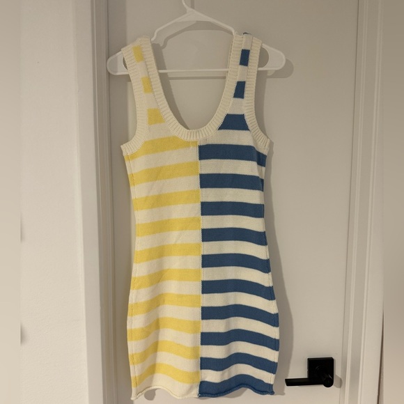 STAUD Mini Seashore Dress Buttercup Seashore Stripe - Picture 5 of 5